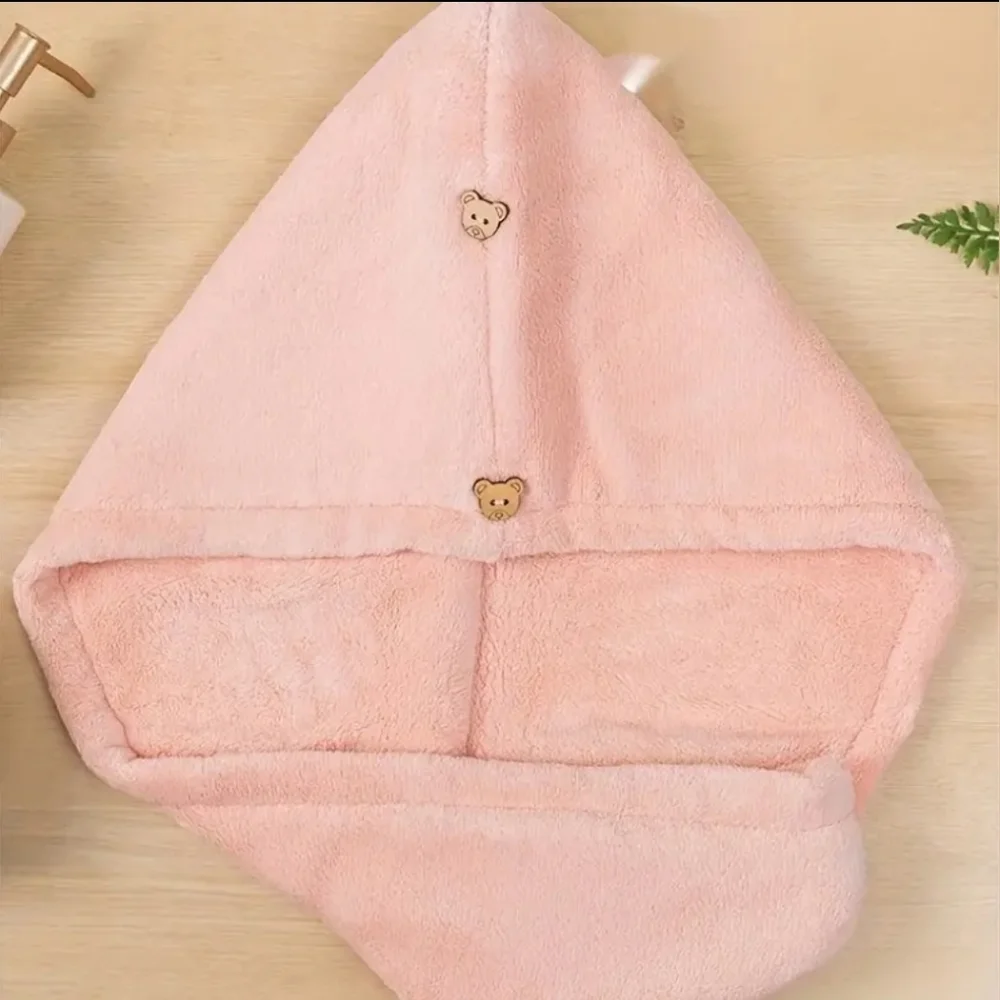 2pack hair towel wrap. Super absorbent. 👌 pink 💗